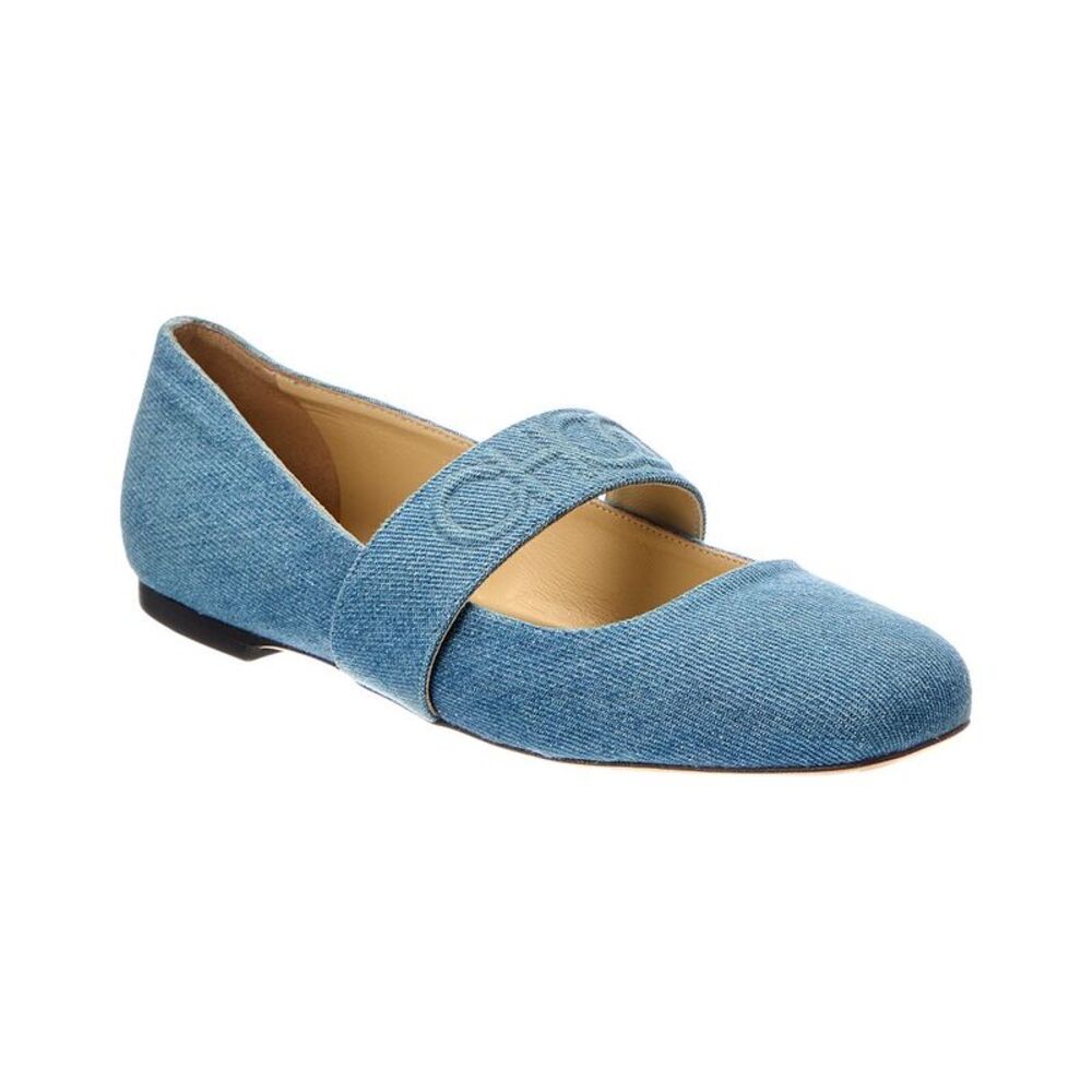 Jimmy Choo Ellerby Denim Flat, Blue